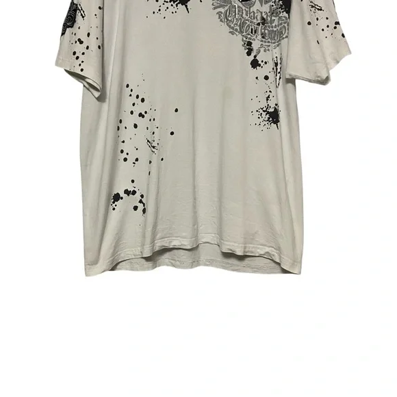 Victorious Urban Couture Graphic T Shirt Vtg Baggy White Rhinestone Goth Y2K - Picture 3 of 16